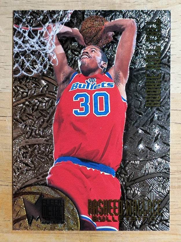 1995-96 Metal Rookie Roll Call Silver Spotlight #R10 Rasheed Wallace