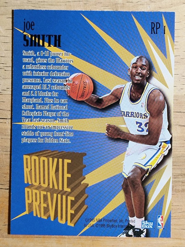1995-96 SkyBox Premium Rookie Prevue #RP1 Joe Smith
