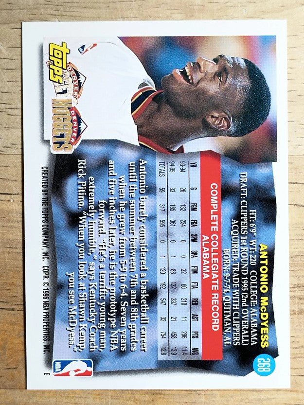 1995-96 Topps #268 Antonio McDyess RC