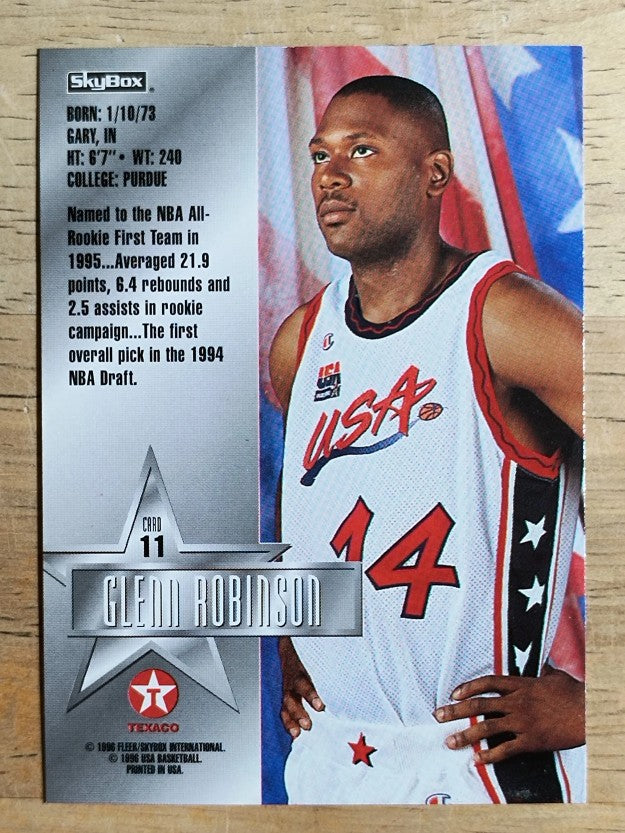1996 SkyBox USA Texaco #11 Glenn Robinson