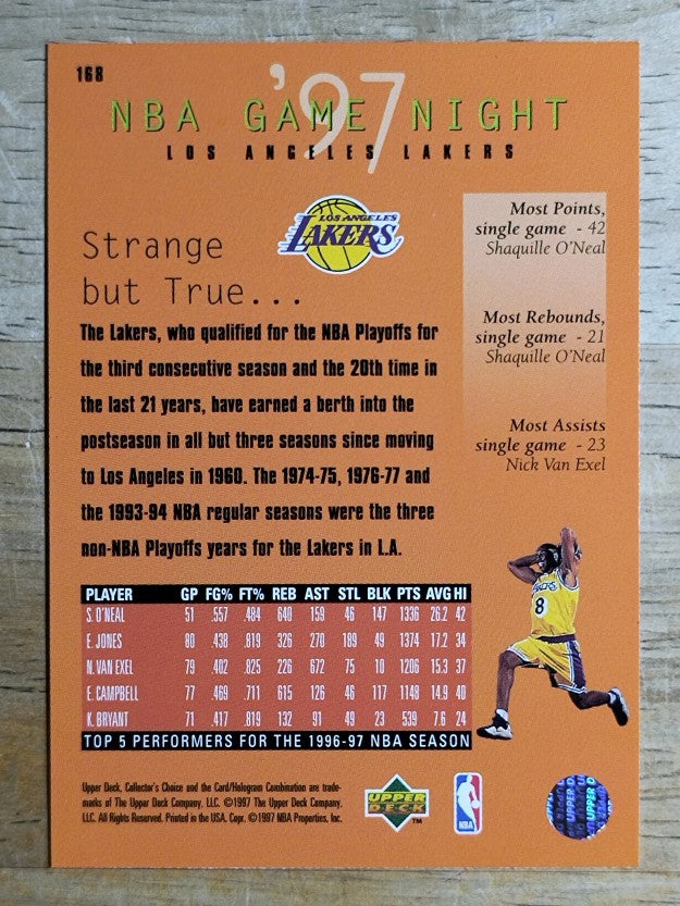 1997-98 Collector's Choice #168 E.Jones/Shaquille O'Neal/Kobe Bryant/Van Exel
