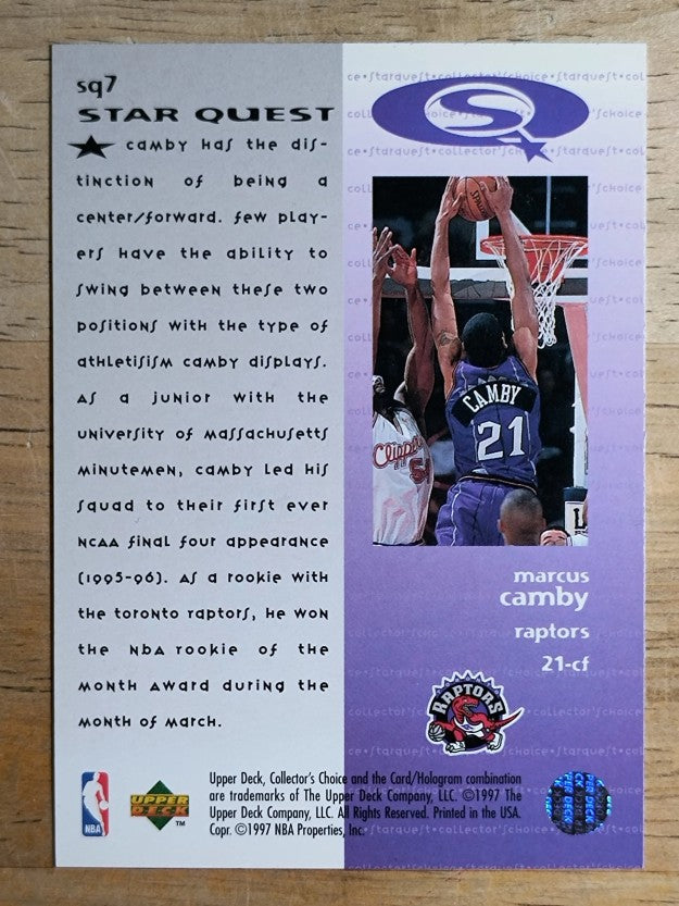 1997-98 Collector's Choice StarQuest #7 Marcus Camby
