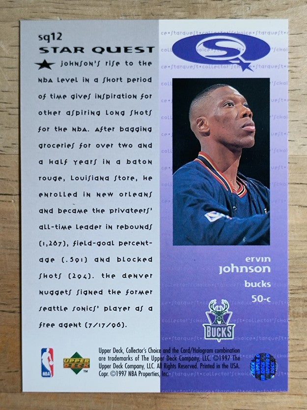 1997-98 Collector's Choice StarQuest #12 Ervin Johnson