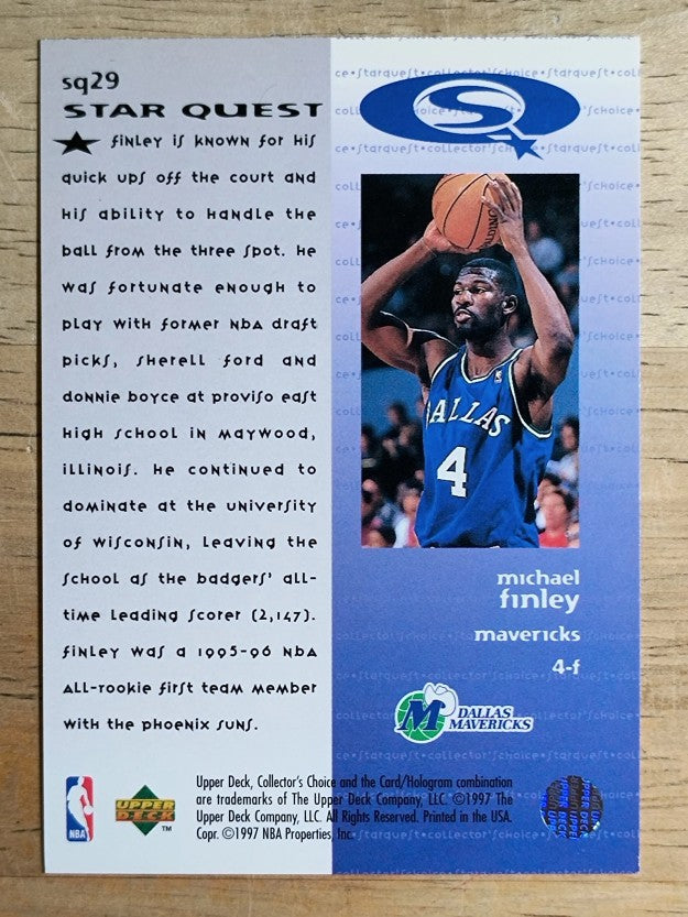 1997-98 Collector's Choice StarQuest #29 Michael Finley