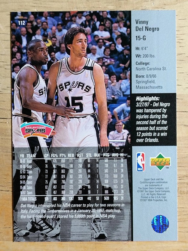 1997-98 Upper Deck #112 Vinny Del Negro
