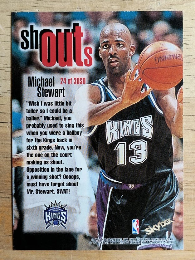 1998-99 Hoops Shout Outs #24 Michael Stewart