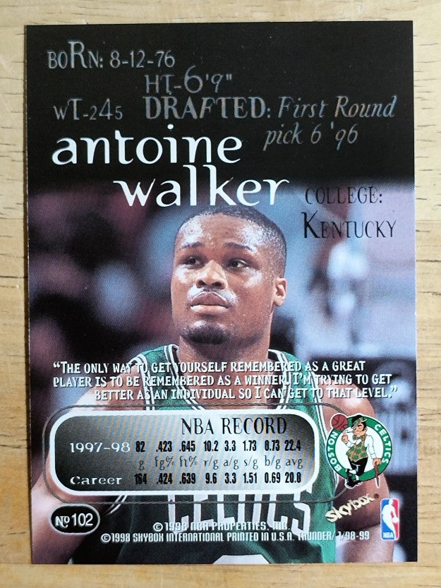 1998-99 SkyBox Thunder #102 Antoine Walker