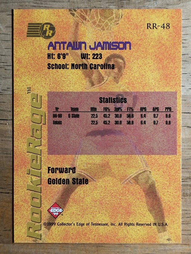1999 Collector's Edge Rookie Rage #RR48 Antawn Jamison