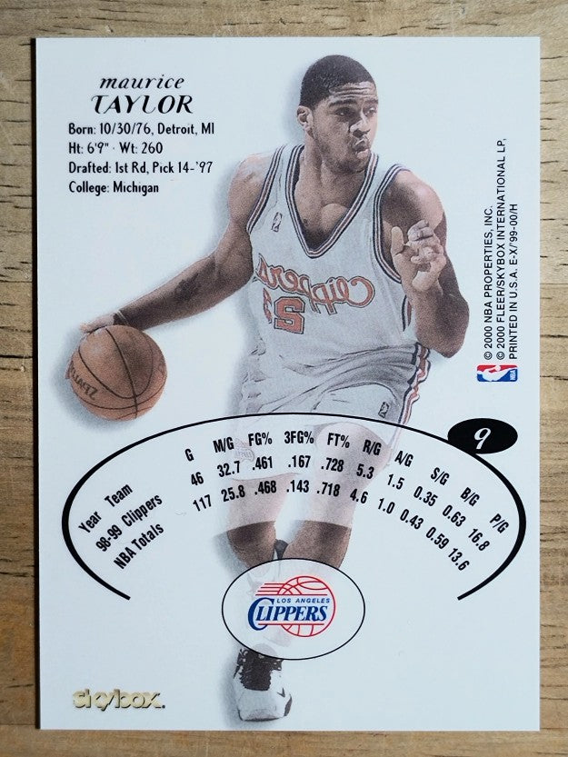 1999-00 E-X #9 Maurice Taylor