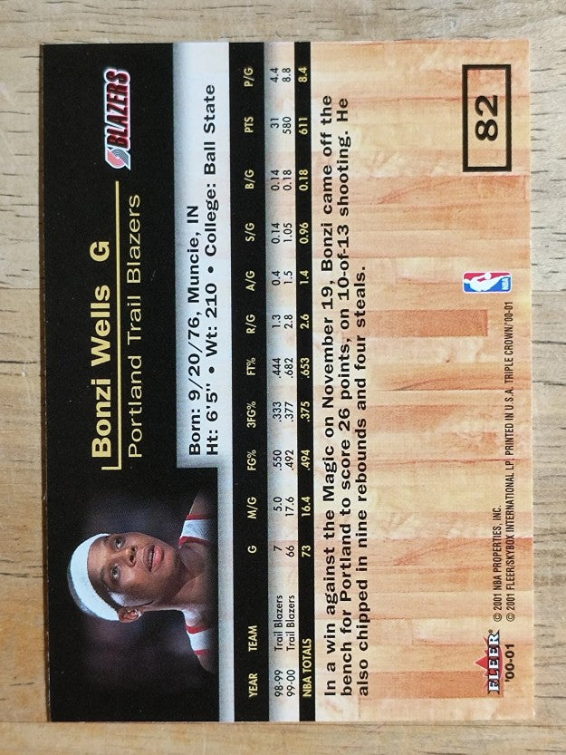 2000-01 Fleer Triple Crown #82 Bonzi Wells