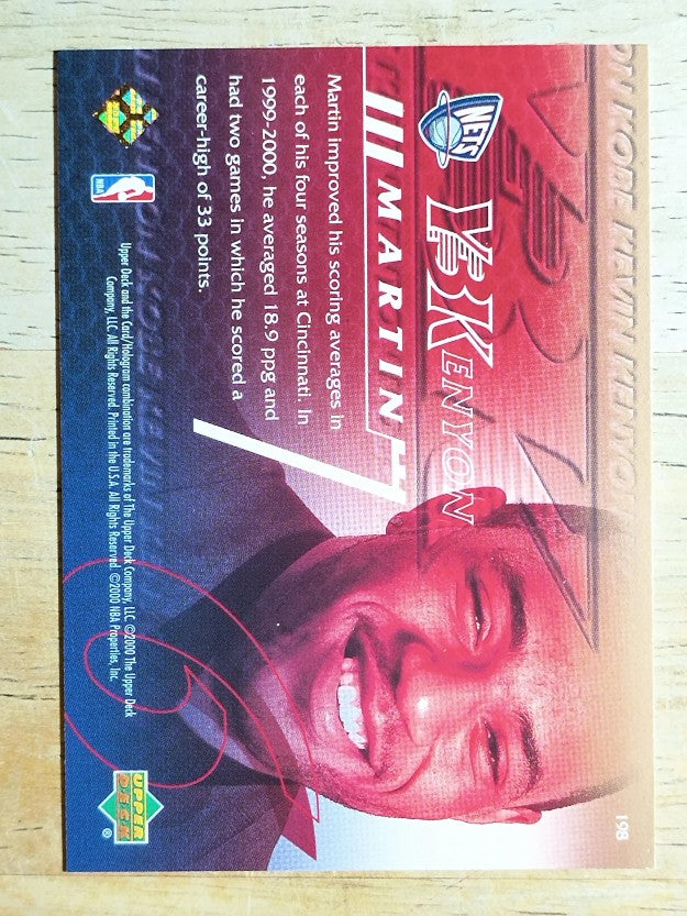 2000-01 Upper Deck #198 Kenyon Martin Y3K