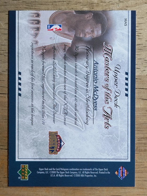 2000-01 Upper Deck Masters of Arts #MA5 Antonio McDyess