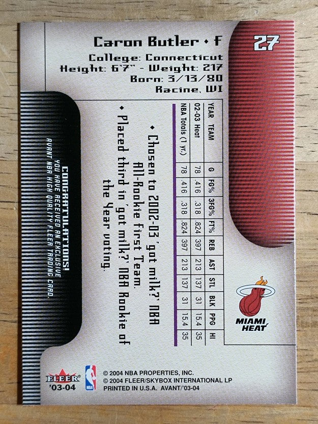 2003-04 Fleer Avant #27 Caron Butler