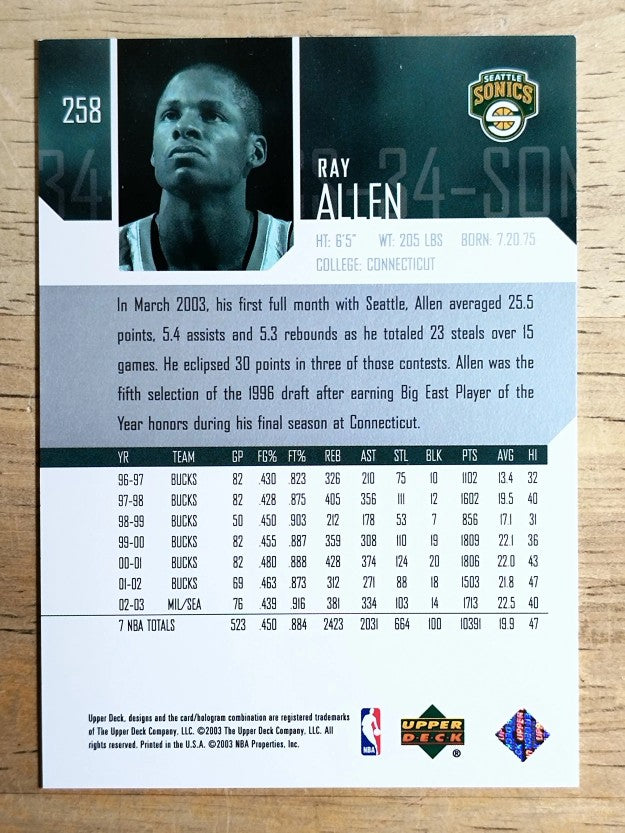 2003-04 Upper Deck #258 Ray Allen