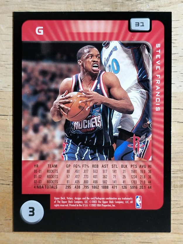 2003-04 Upper Deck Victory #31 Steve Francis