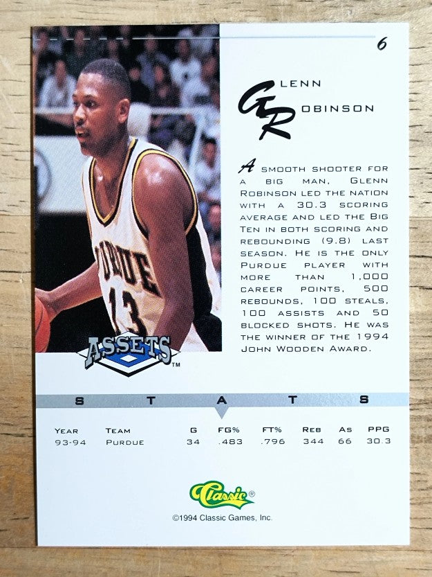 1994-95 Assets #6 Glenn Robinson