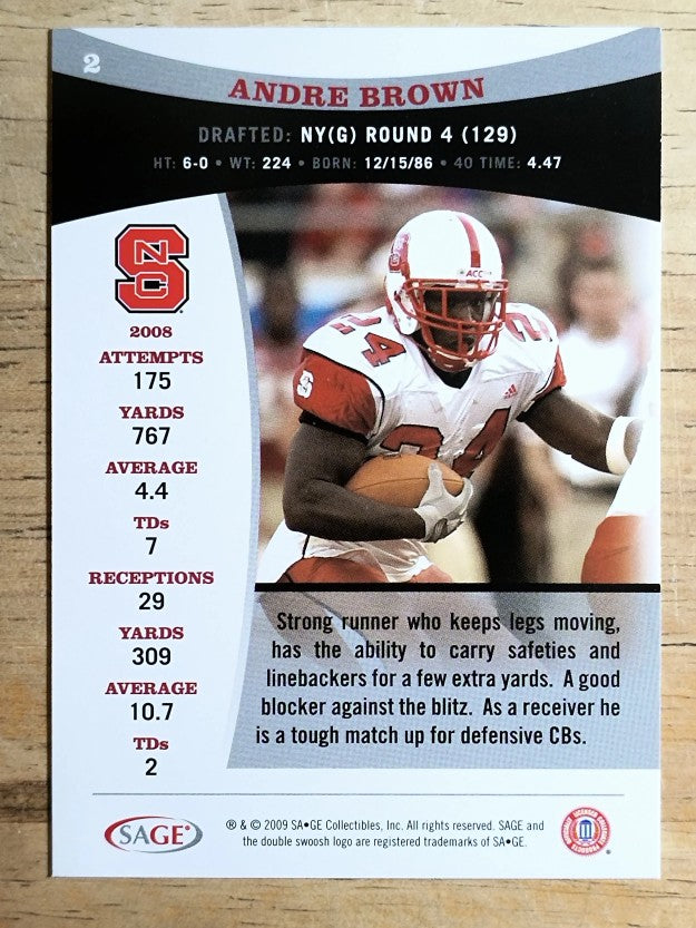 2009 SAGE #2 Andre Brown