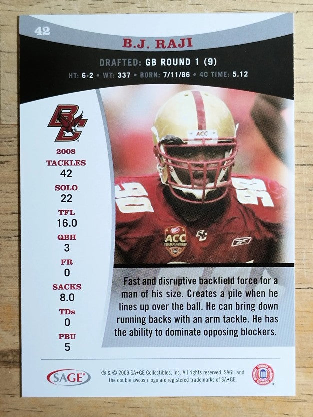 2009 SAGE #42 B.J. Raji