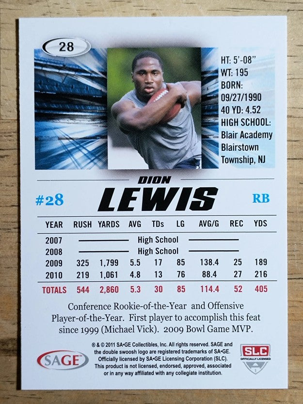 2011 SAGE HIT #28 Dion Lewis