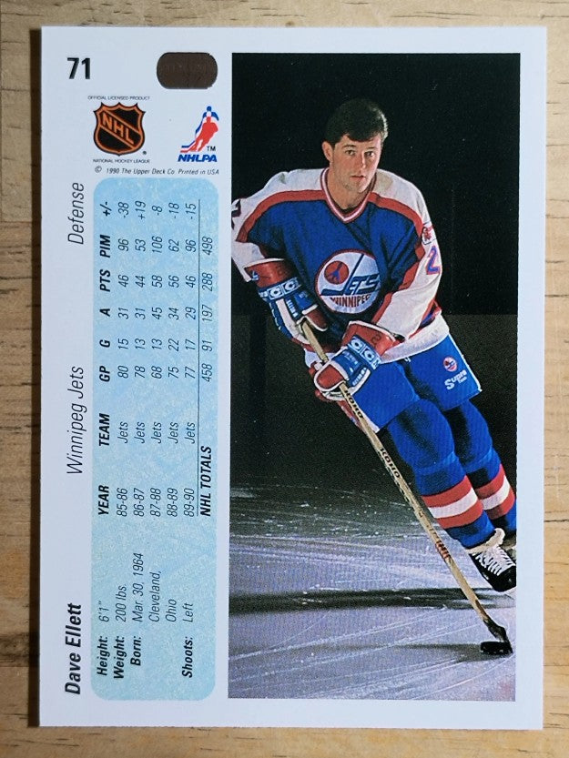 1990-91 Upper Deck #71 Dave Ellett