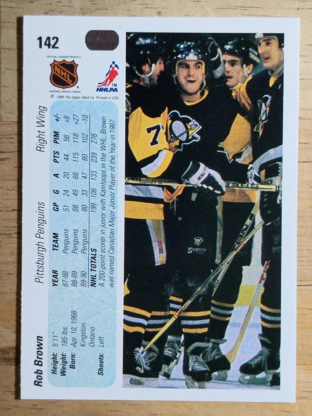 1990-91 Upper Deck #142 Rob Brown