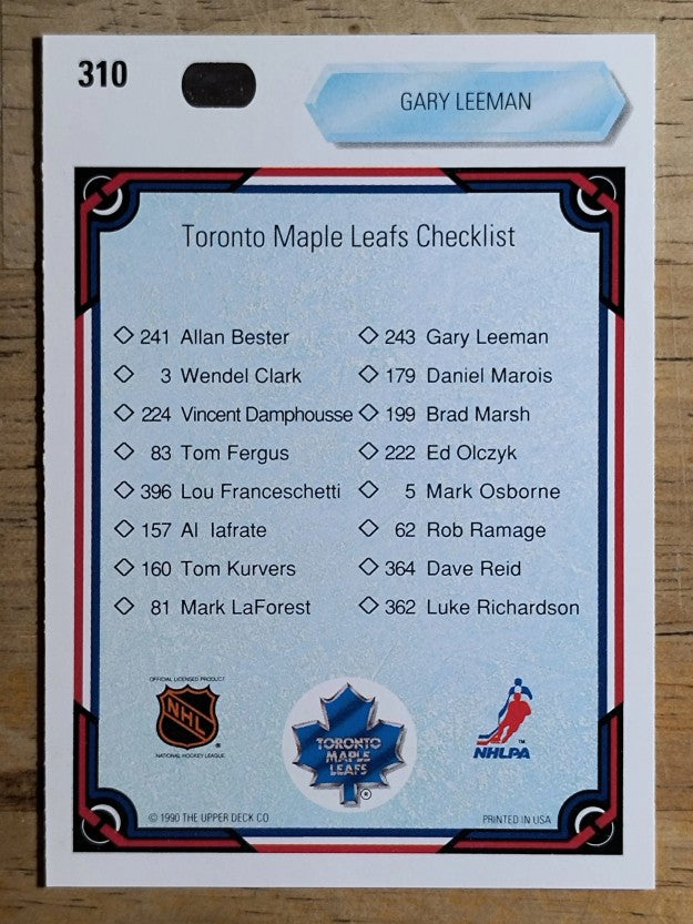 1990-91 Upper Deck #310 Gary Leeman TC