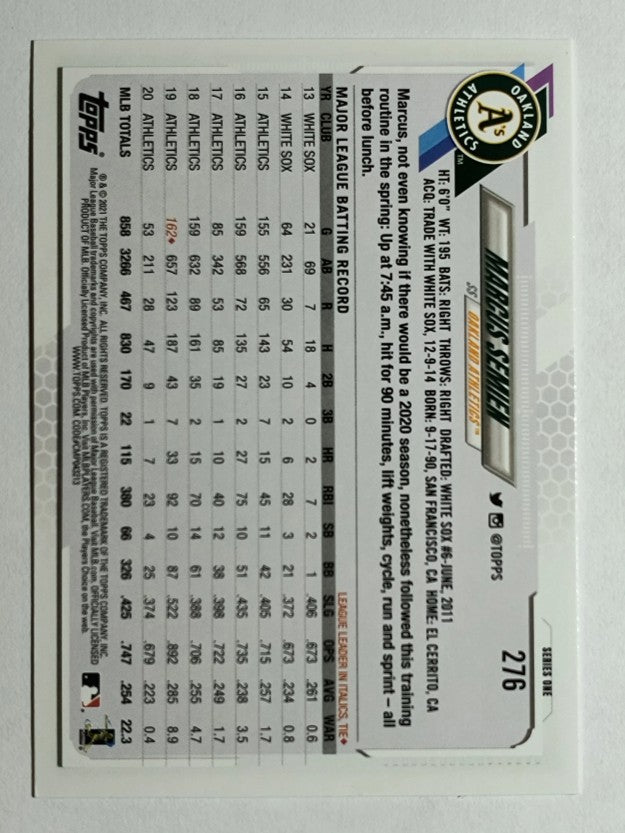 2021 Topps #276 Marcus Semien