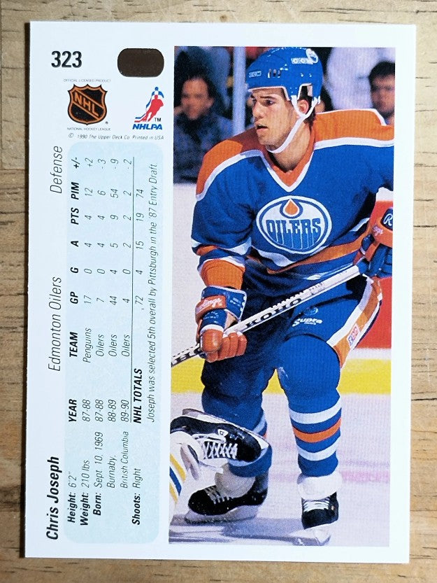 1990-91 Upper Deck #323 Chris Joseph RC