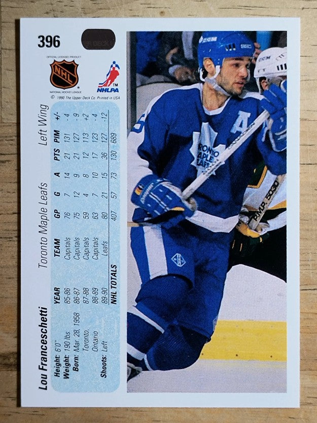1990-91 Upper Deck #396 Lou Franceschetti RC