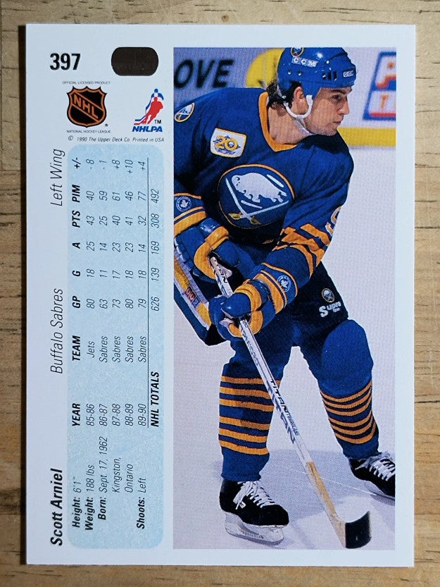 1990-91 Upper Deck #397 Scott Arniel