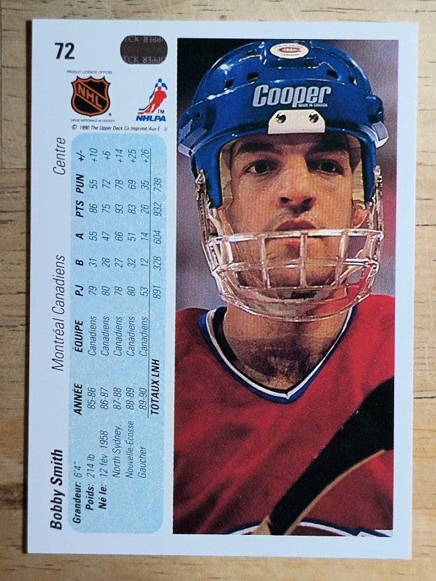 1990-91 Upper Deck French #72 Bobby Smith