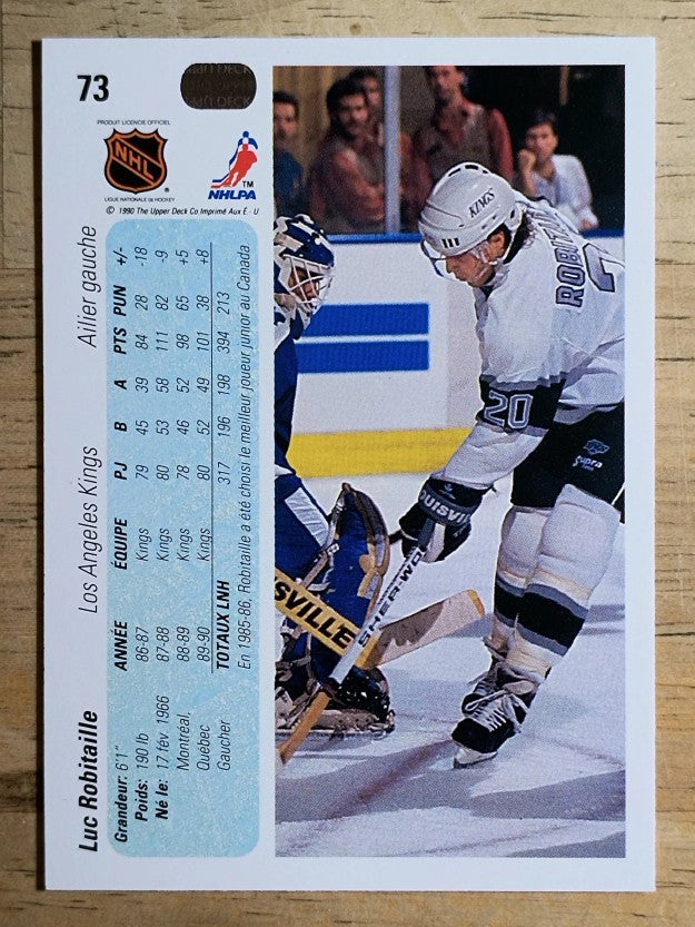 1990-91 Upper Deck French #73 Luc Robitaille