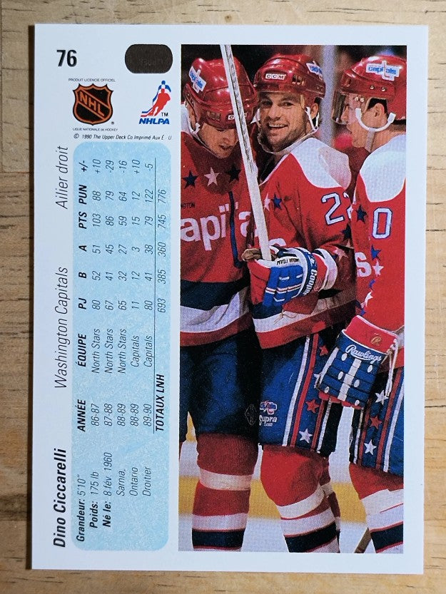 1990-91 Upper Deck French #76 Dino Ciccarelli