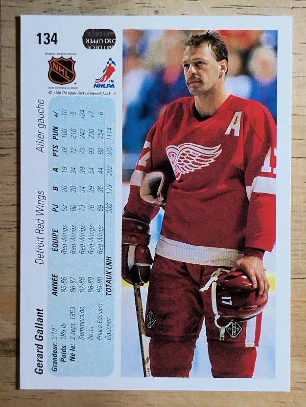1990-91 Upper Deck French #134 Gerard Gallant