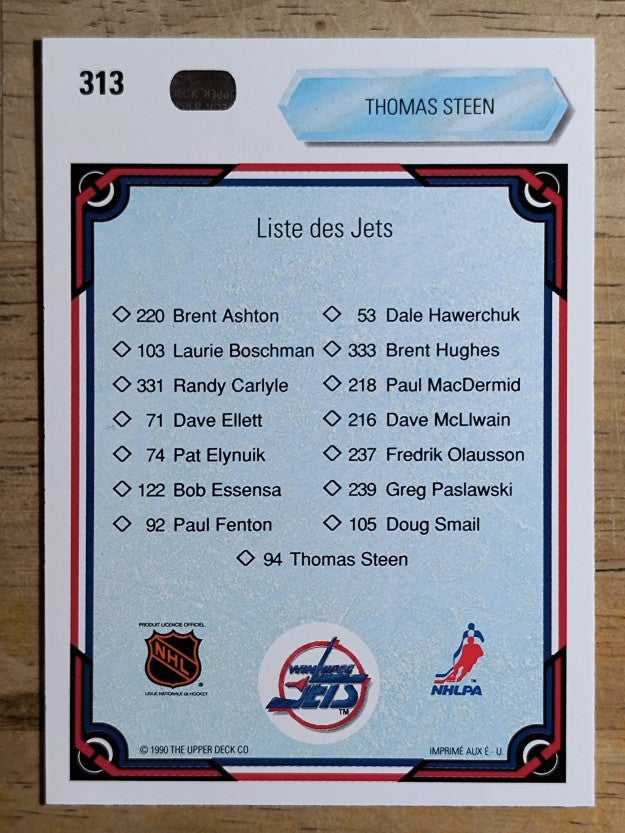 1990-91 Upper Deck French #313 Thomas Steen TC