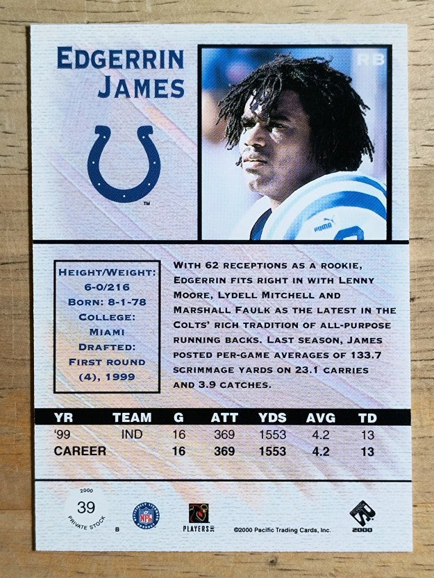 2000 Private Stock #39 Edgerrin James