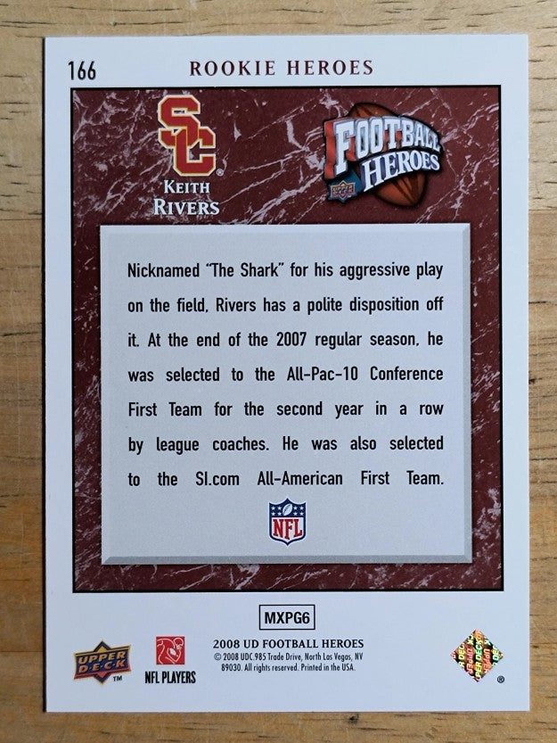 2008 Upper Deck Heroes #166 Keith Rivers RC