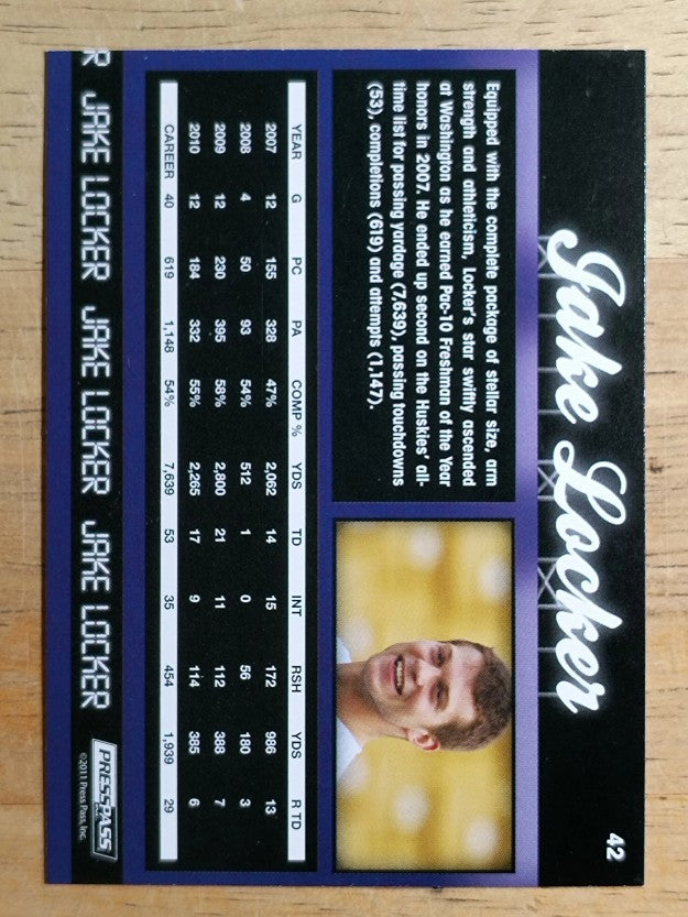 2011 Press Pass #42 Jake Locker