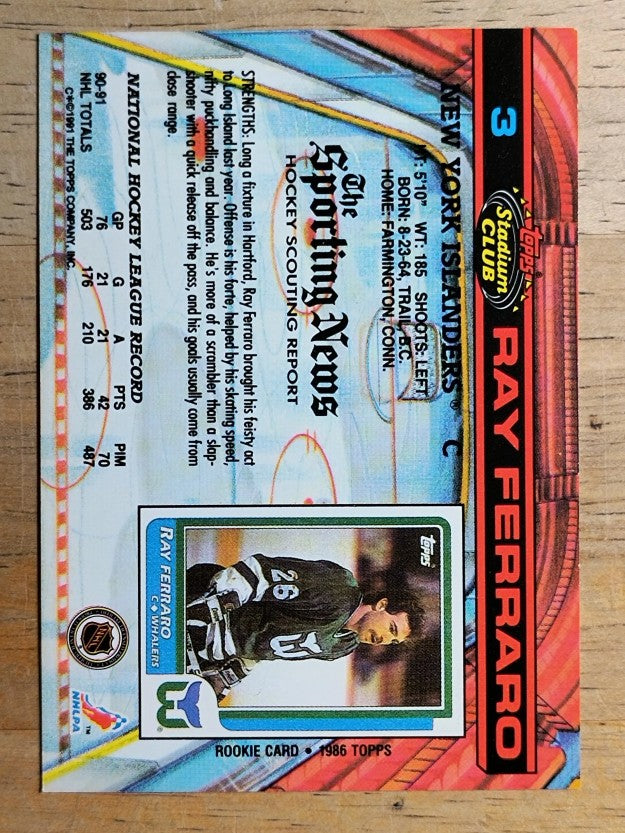1991-92 Stadium Club #3 Ray Ferraro