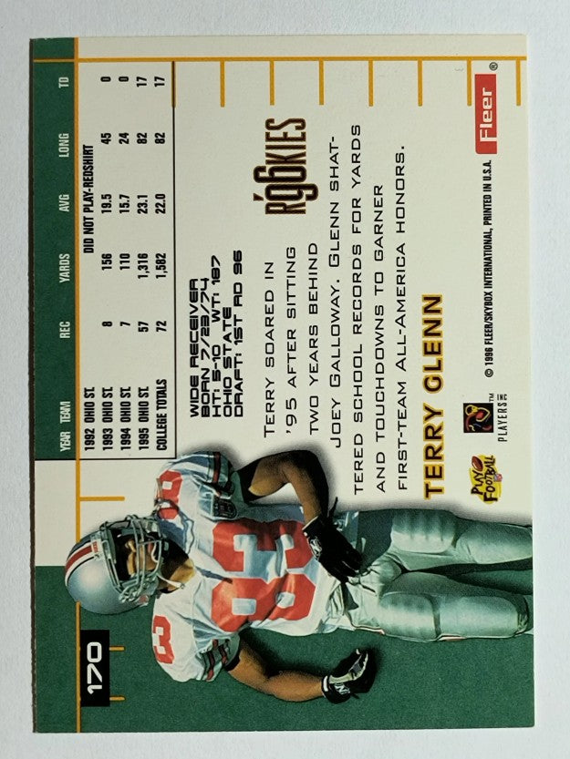 1996 Ultra #170 Terry Glenn RC