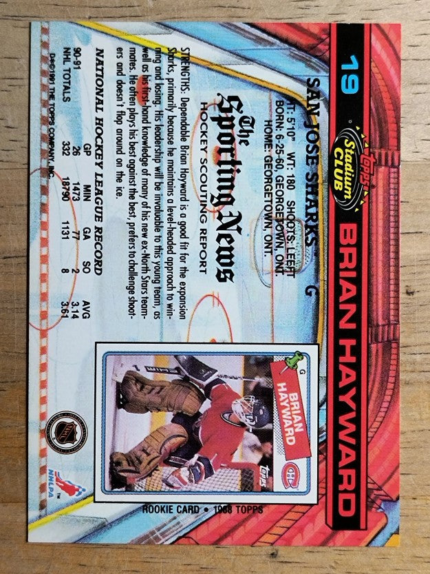 1991-92 Stadium Club #19 Brian Hayward