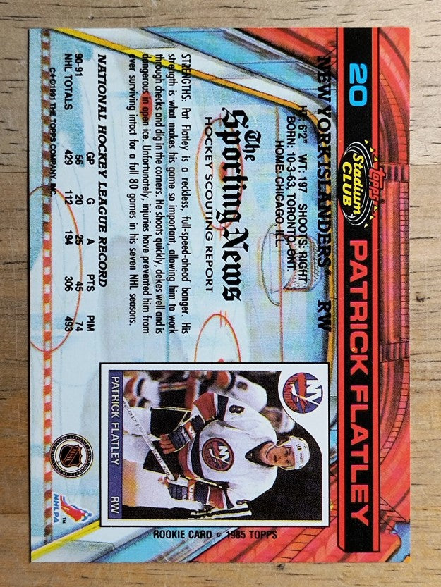 1991-92 Stadium Club #20 Pat Flatley