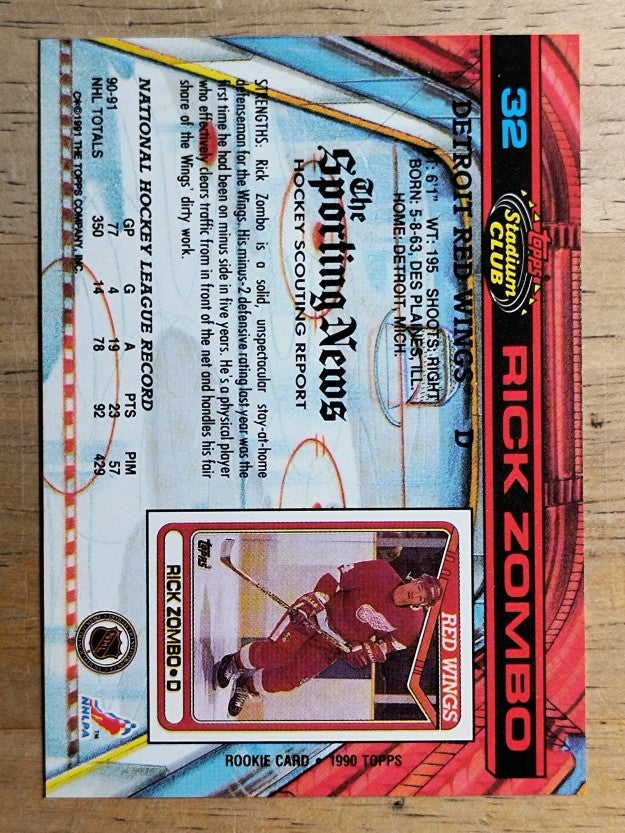 1991-92 Stadium Club #32 Rick Zombo