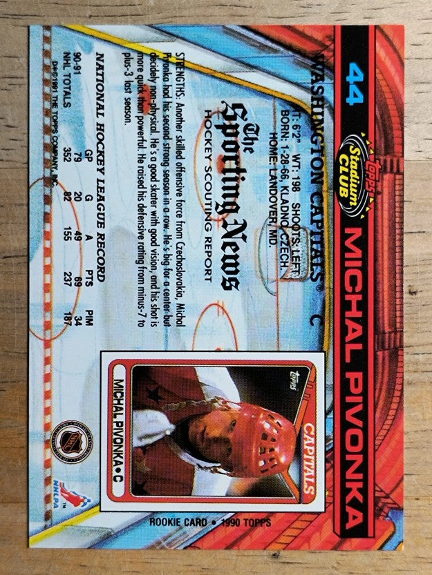 1991-92 Stadium Club #44 Michal Pivonka