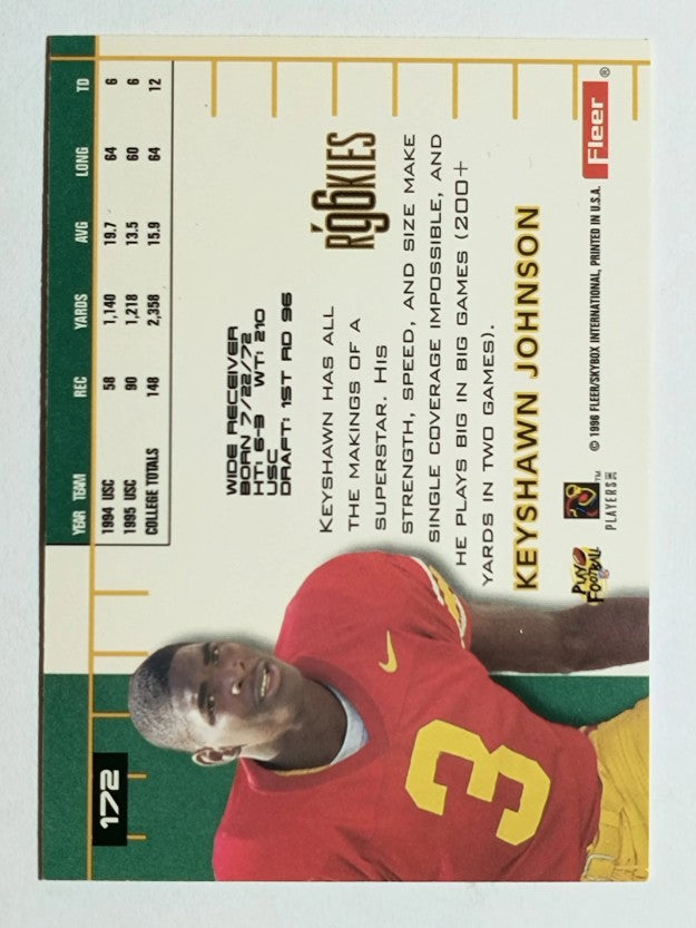 1996 Ultra #172 Keyshawn Johnson RC