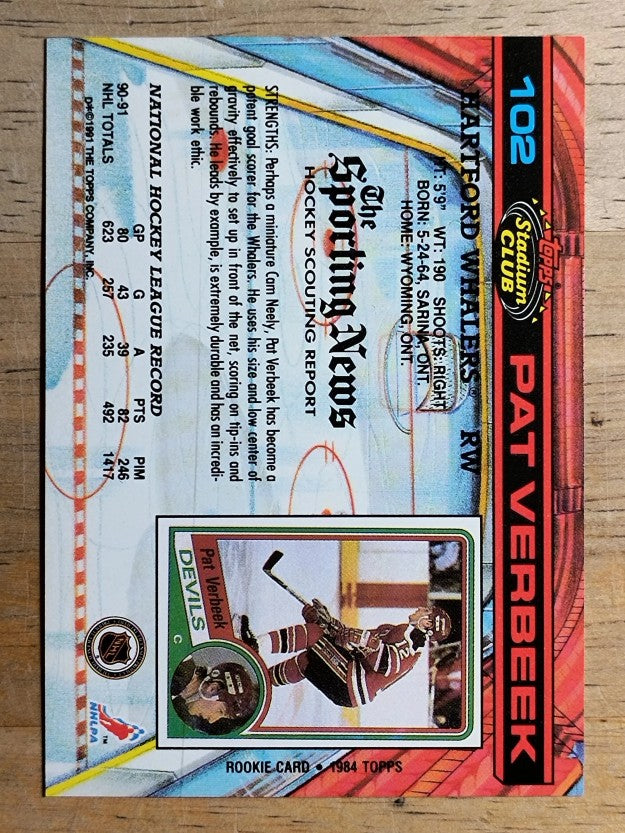 1991-92 Stadium Club #102 Pat Verbeek