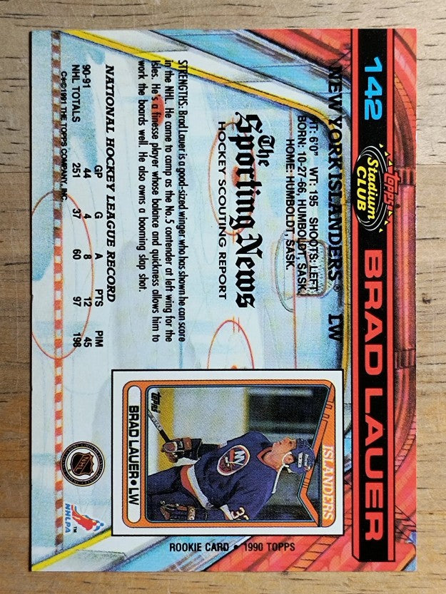 1991-92 Stadium Club #142 Brad Lauer