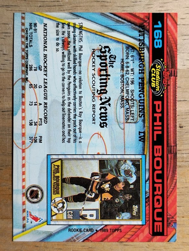 1991-92 Stadium Club #168 Phil Bourque