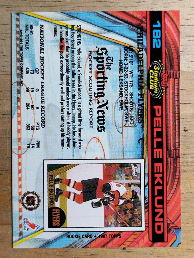 1991-92 Stadium Club #182 Pelle Eklund