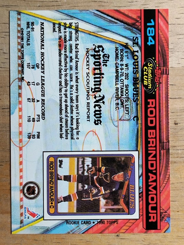 1991-92 Stadium Club #184 Rod Brind'Amour